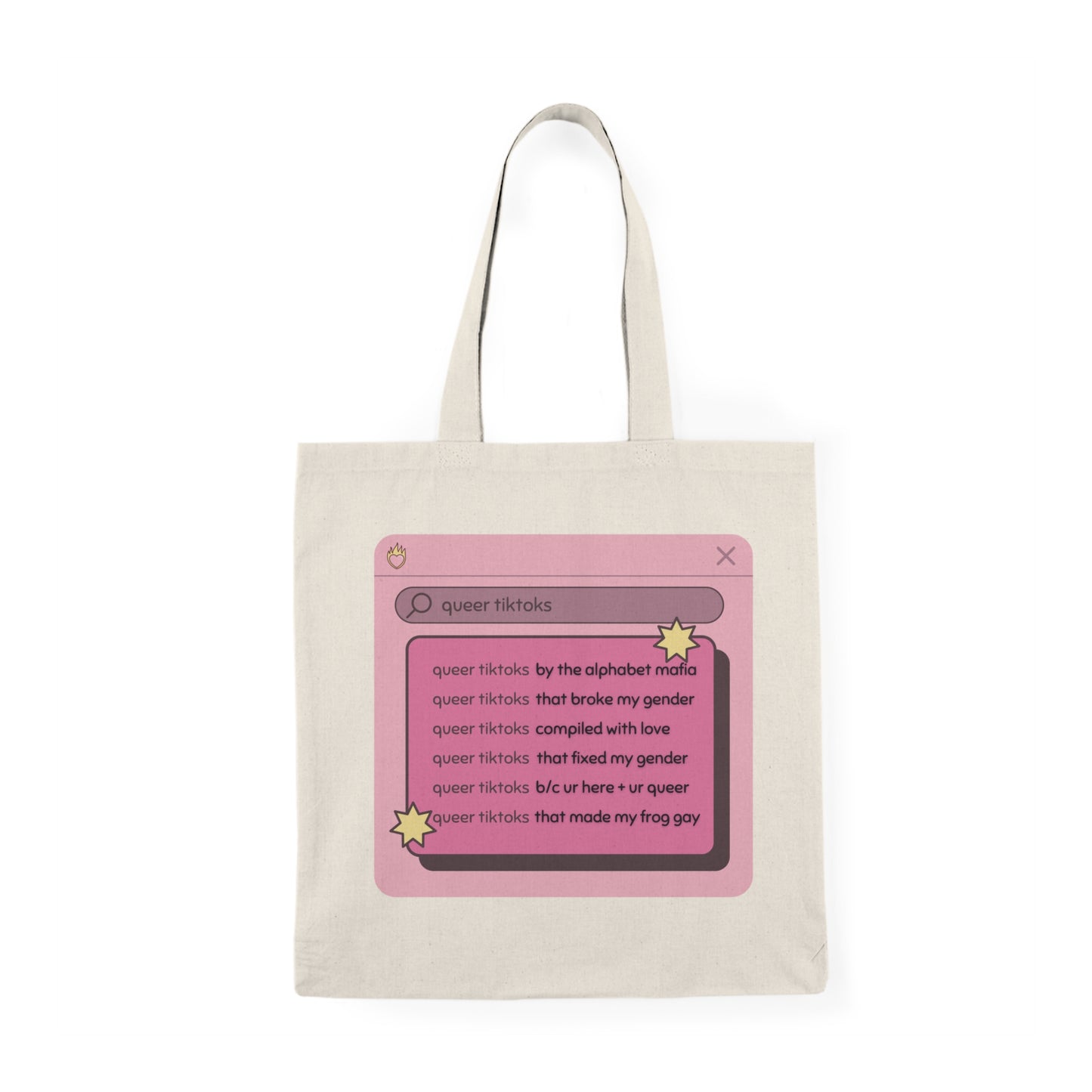 Queer Tiktoks Search Natural Tote Bag