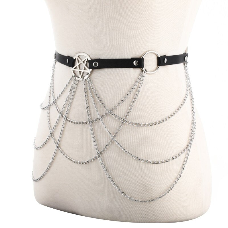 Pentacle Waist Chain