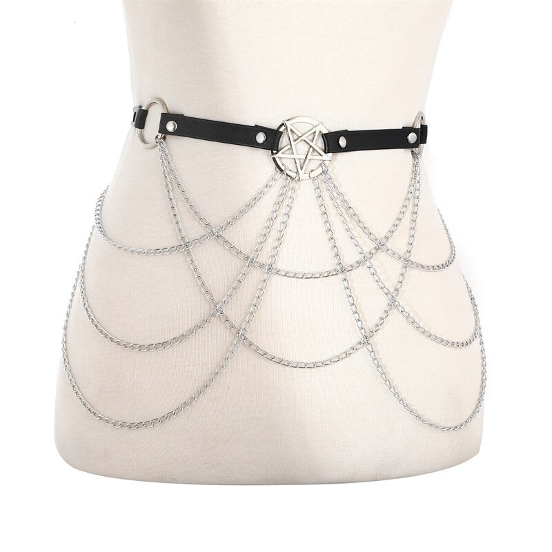 Pentacle Waist Chain