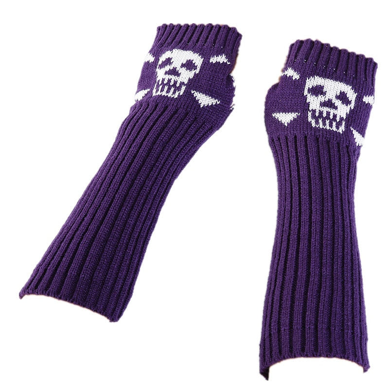 Skull + Bones Knit Gloves