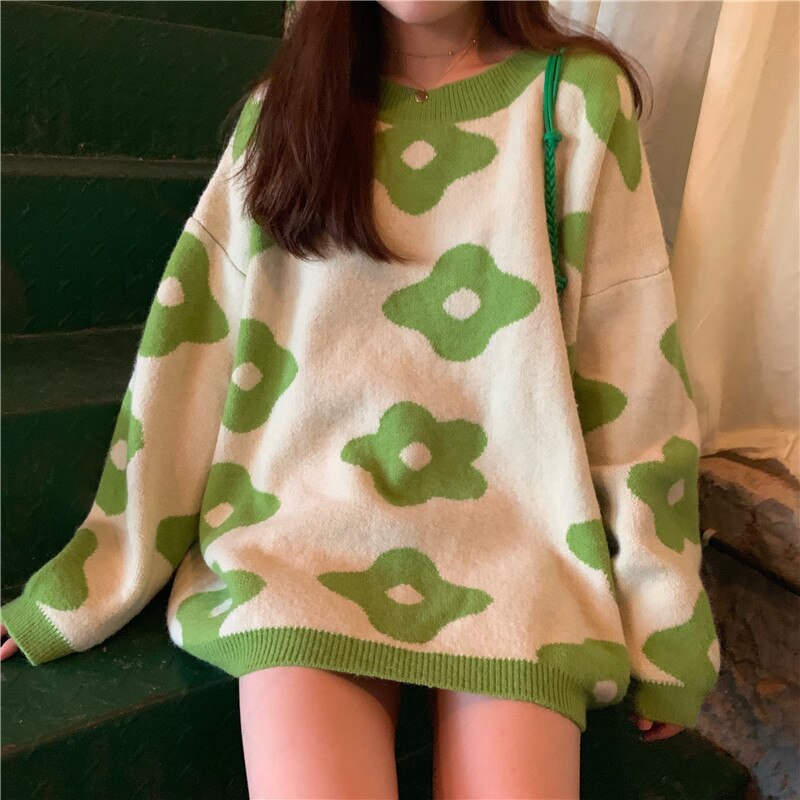 Flower Power Pullover Sweater