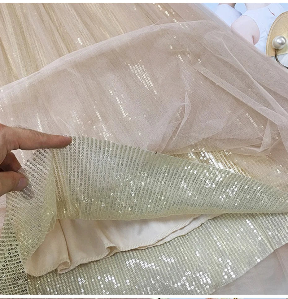 Layered Sparkles Maxi Skirt
