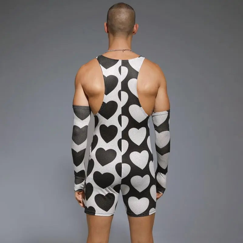 Inverted Hearts Romper