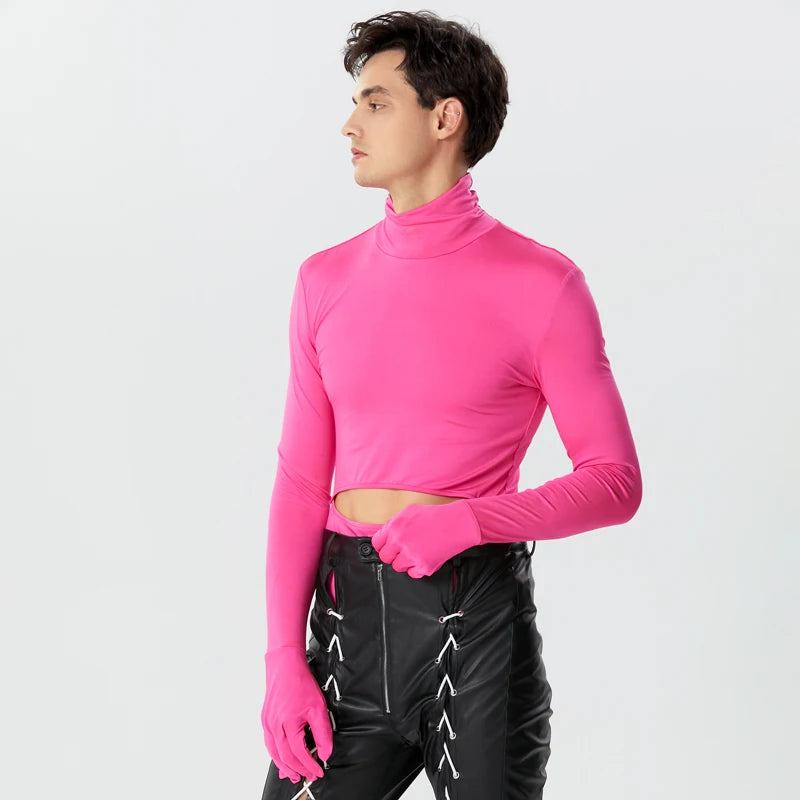 Peek-A-Boo Turtleneck Top