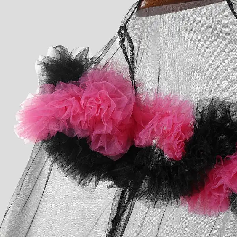 Entangled Tulle Sheer Top