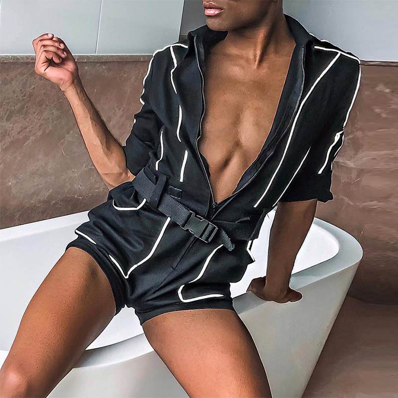 Buckled In Striped Romper