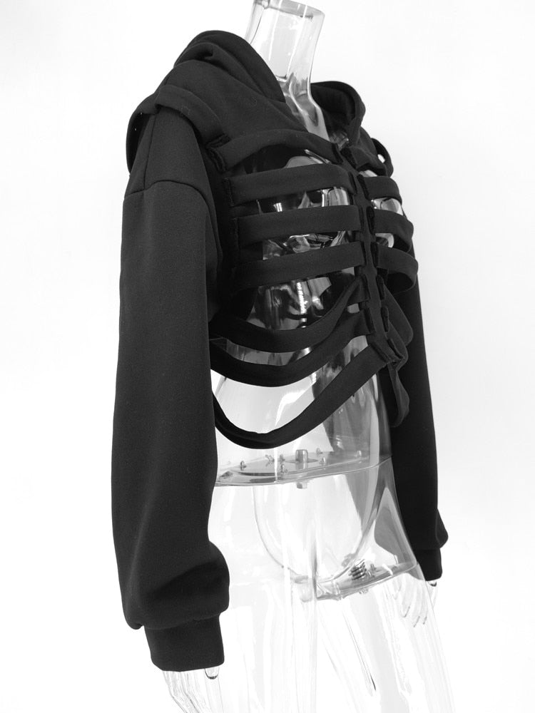 Ribcage Cut-Outs Hoodie