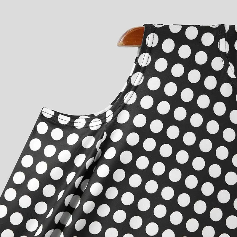 Cold Shoulder Polka Dot Top