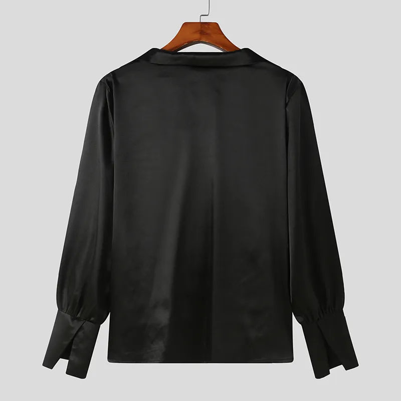 Take the Plunge Satin Top