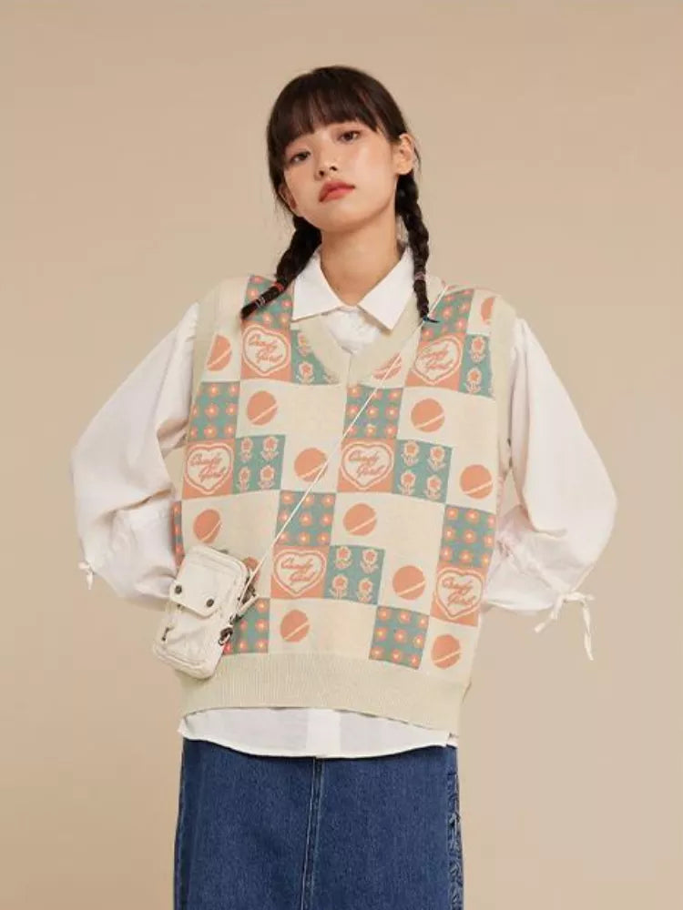 Checkered Aesthetics Sweater Vest