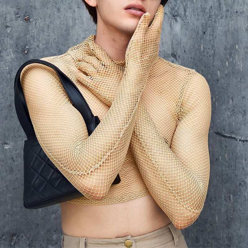 Caught Up Fishnet Crop Top