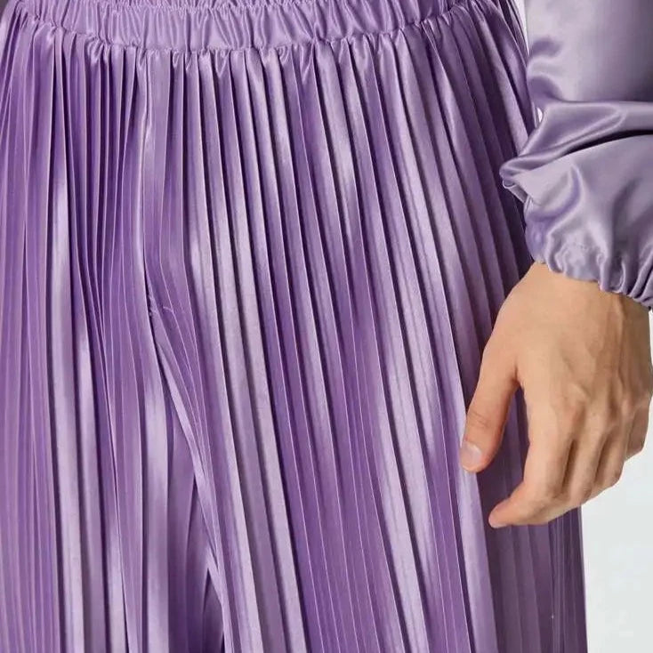 Shine On Pleated Wide Leg Pants