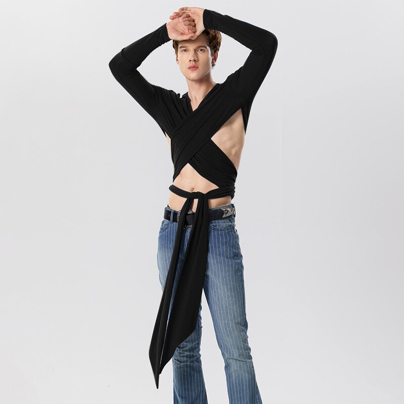 Wraparound Long Sleeve Top