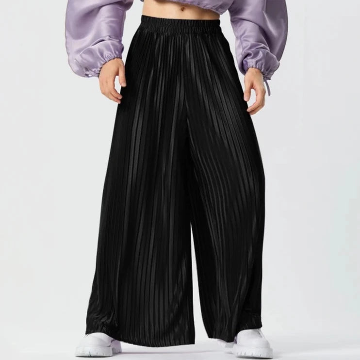 Shine On Pleated Wide Leg Pants
