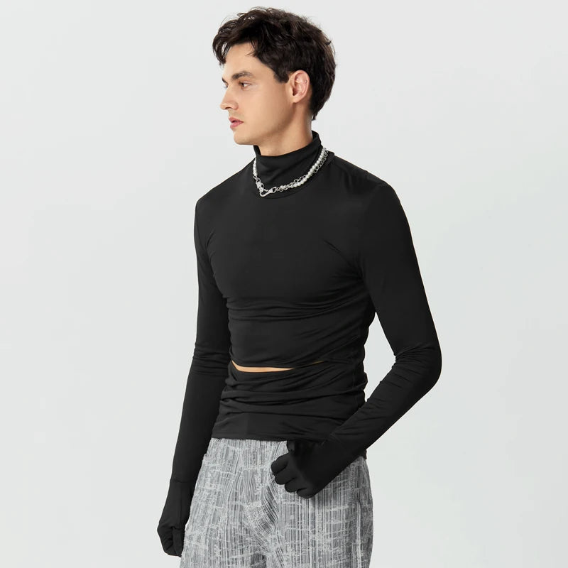 Peek-A-Boo Turtleneck Top