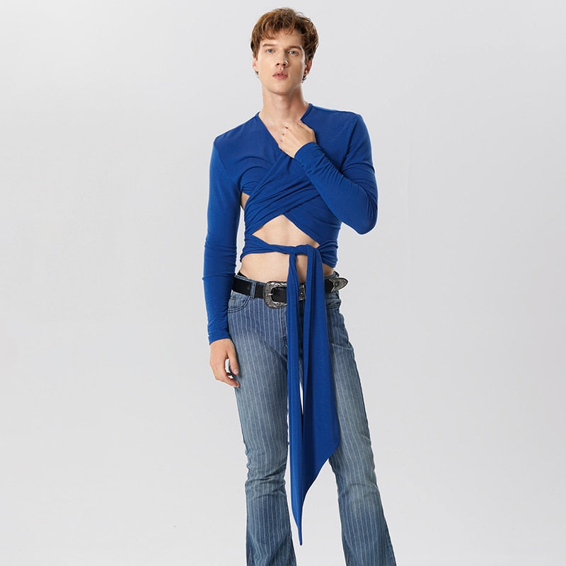 Wraparound Long Sleeve Top