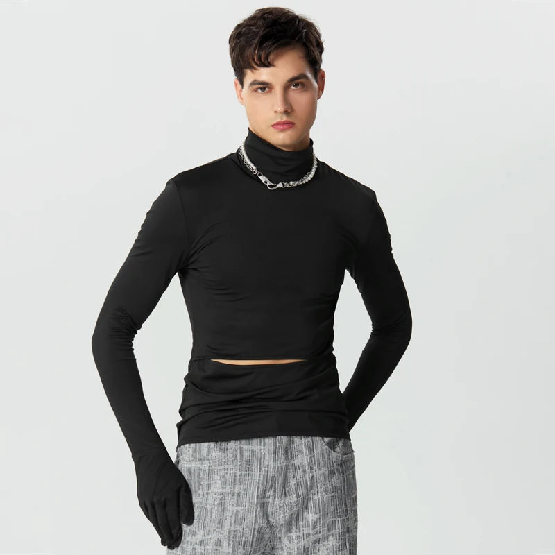 Peek-A-Boo Turtleneck Top