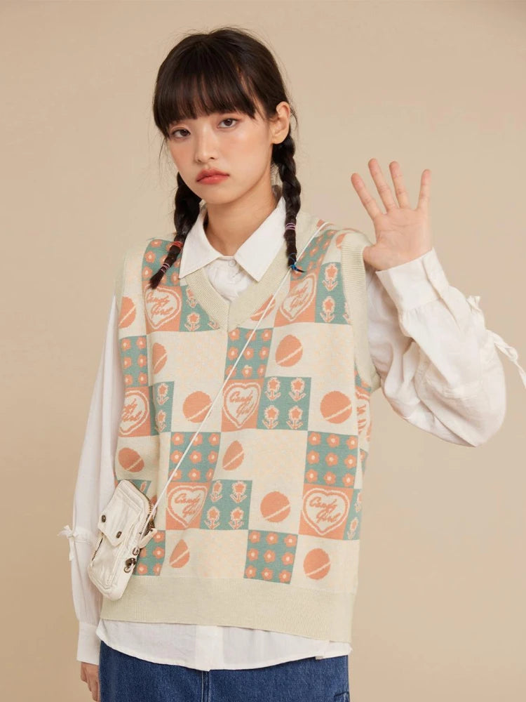 Checkered Aesthetics Sweater Vest