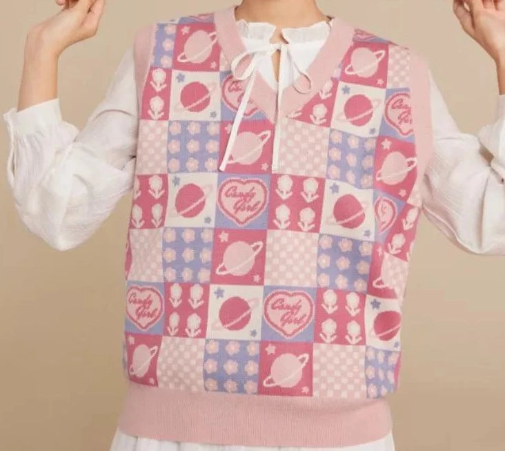 Checkered Aesthetics Sweater Vest