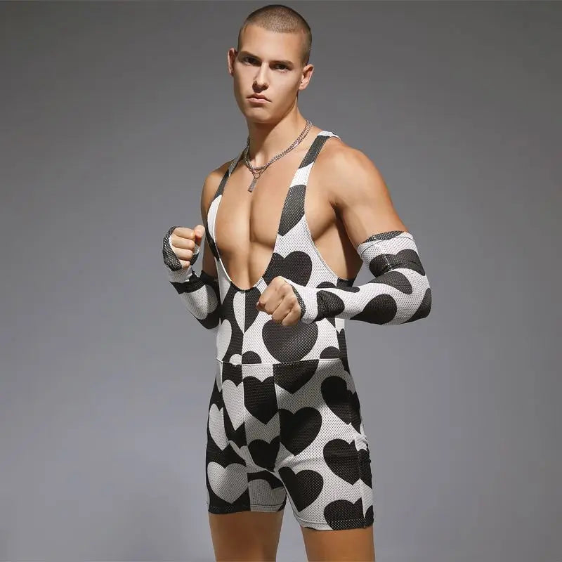 Inverted Hearts Romper