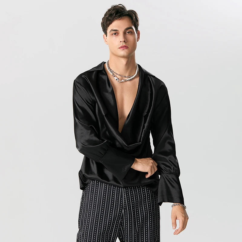 Take the Plunge Satin Top