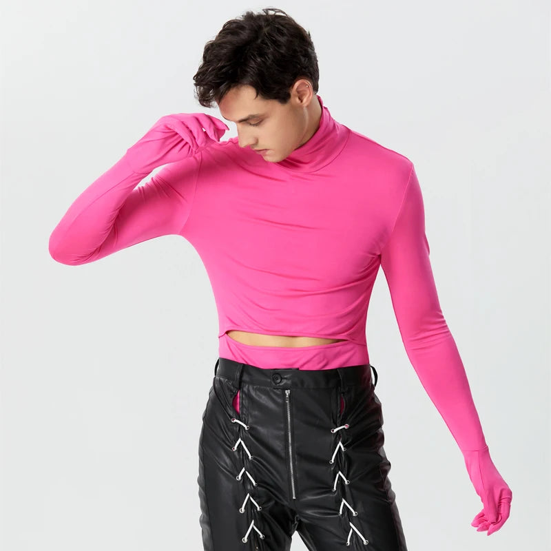 Peek-A-Boo Turtleneck Top