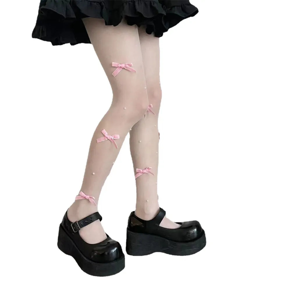 Pearls & Bows Pantyhose