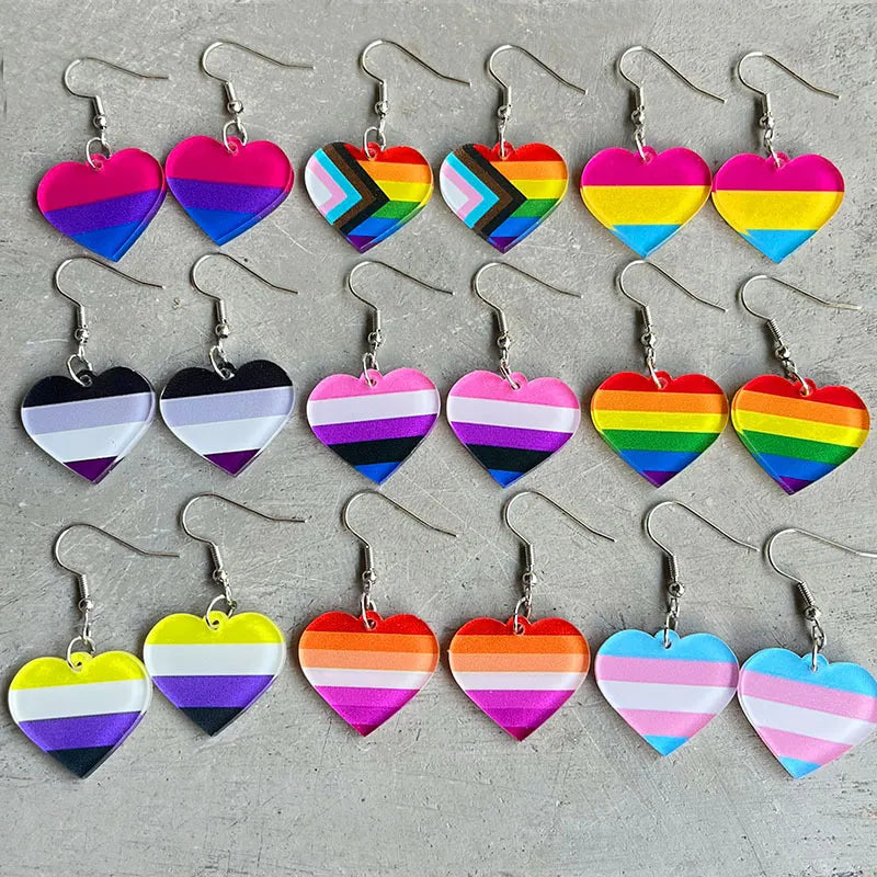 Simply Pride Heart Earrings