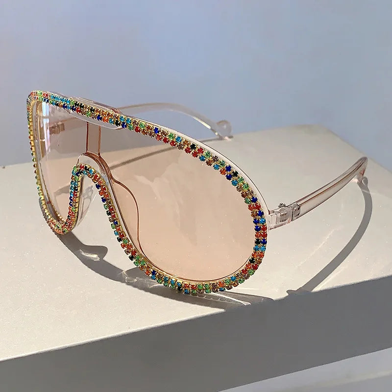 Sparkling View Oversized Aviator Sunglasses