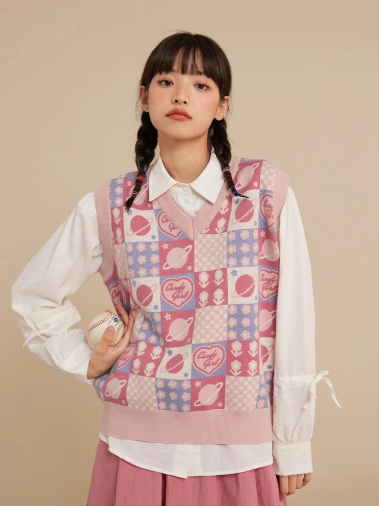 Checkered Aesthetics Sweater Vest