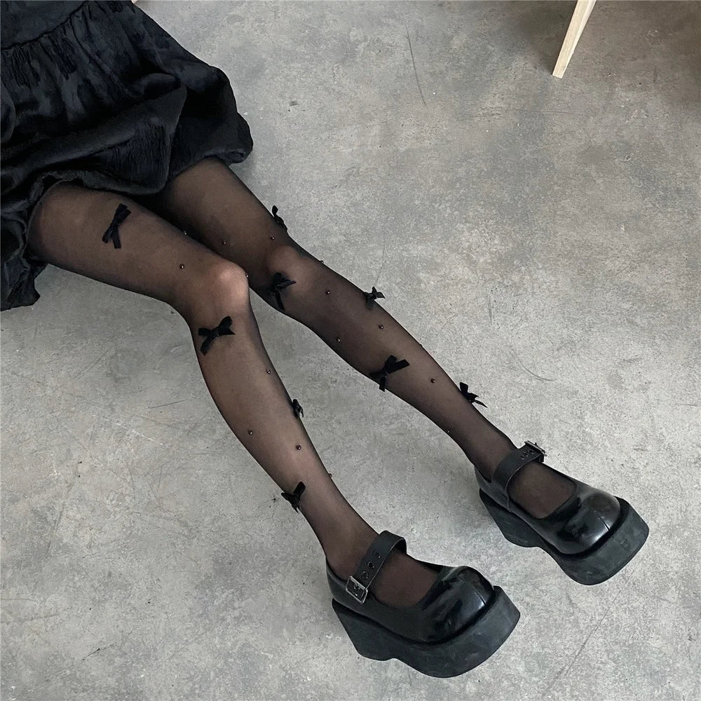 Pearls & Bows Pantyhose