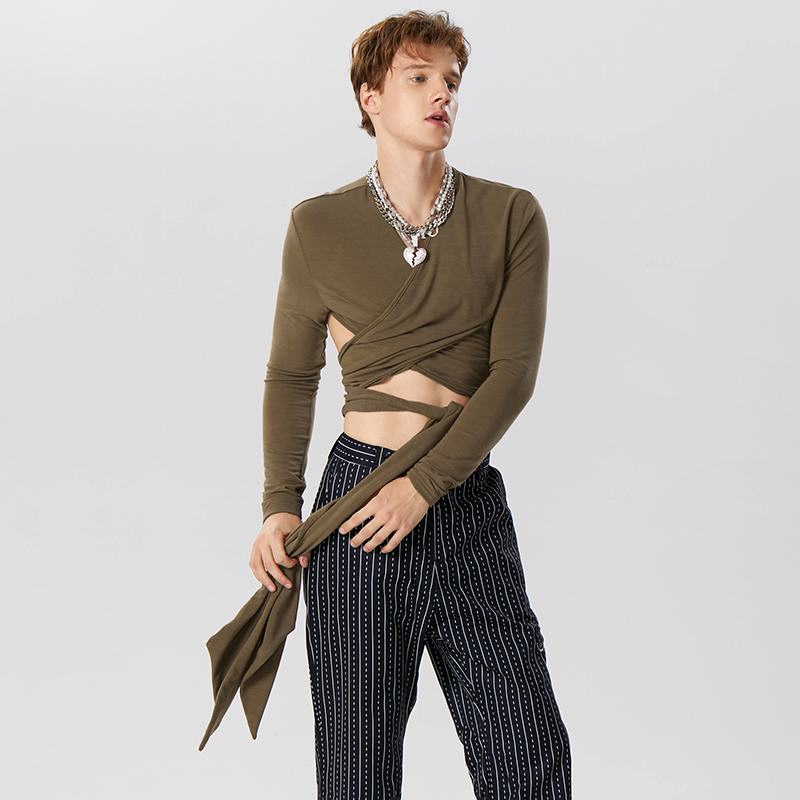 Wraparound Long Sleeve Top