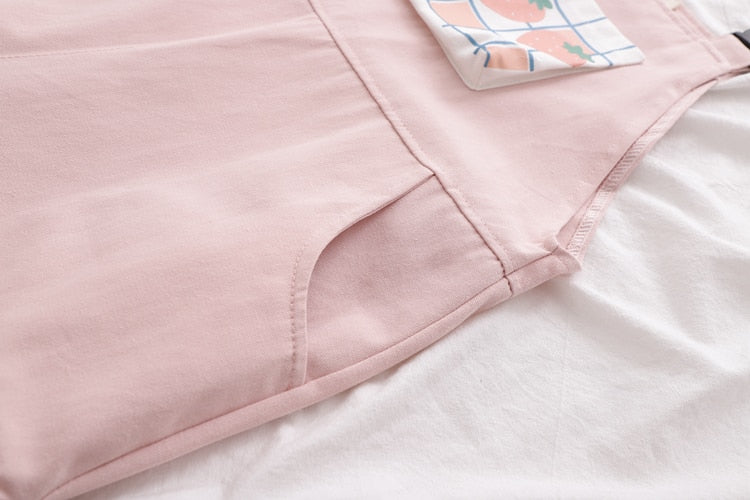 Pastel Strawberry Overalls