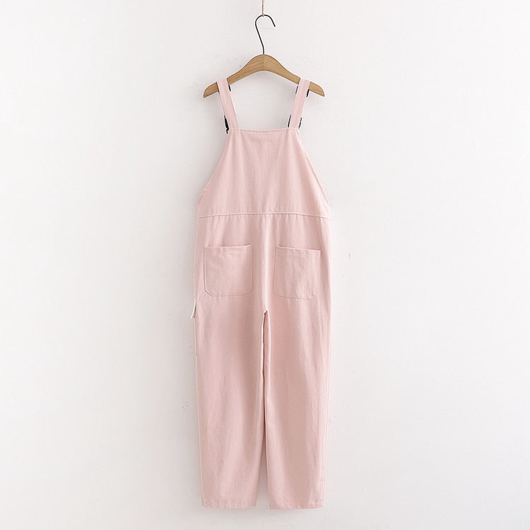 Pastel Strawberry Overalls