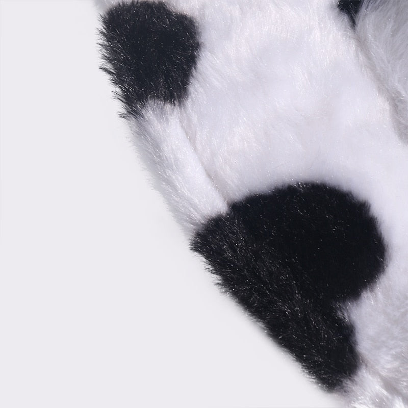 Faux Fur Cow Print Bucket Hat