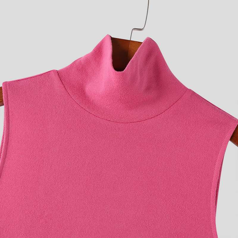 Cropped + Sleeveless Turtleneck