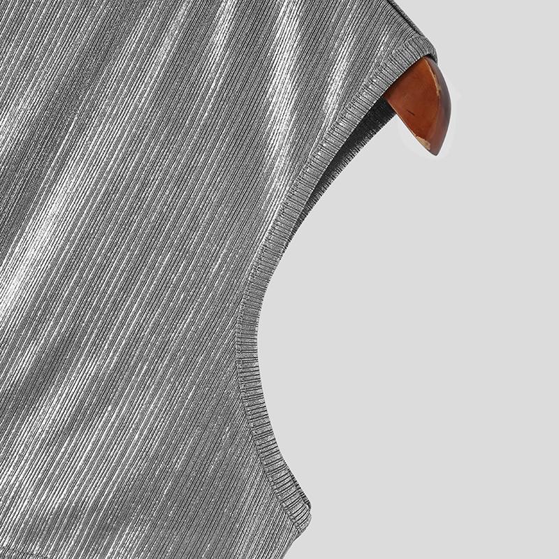 Shining Silver Crop Top