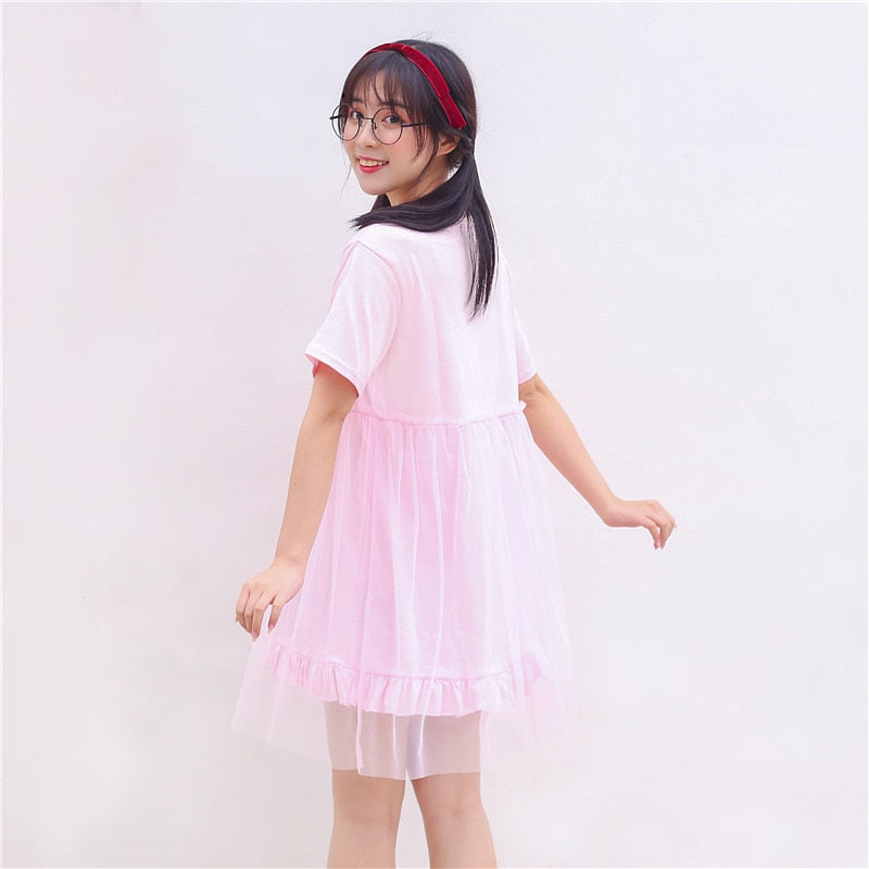 Lolita Bunny Tulle T-Shirt Dress
