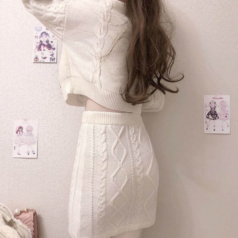 BunBun Knit Sweater & Skirt Set