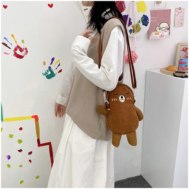 Sleepy Bear Crossbody Bag