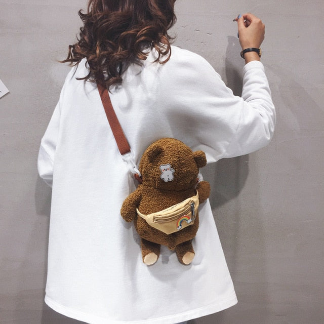Sleepy Bear Crossbody Bag