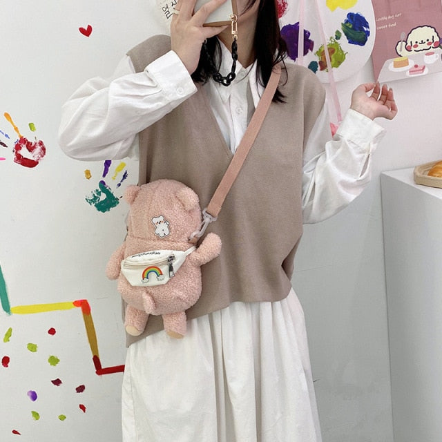 Sleepy Bear Crossbody Bag