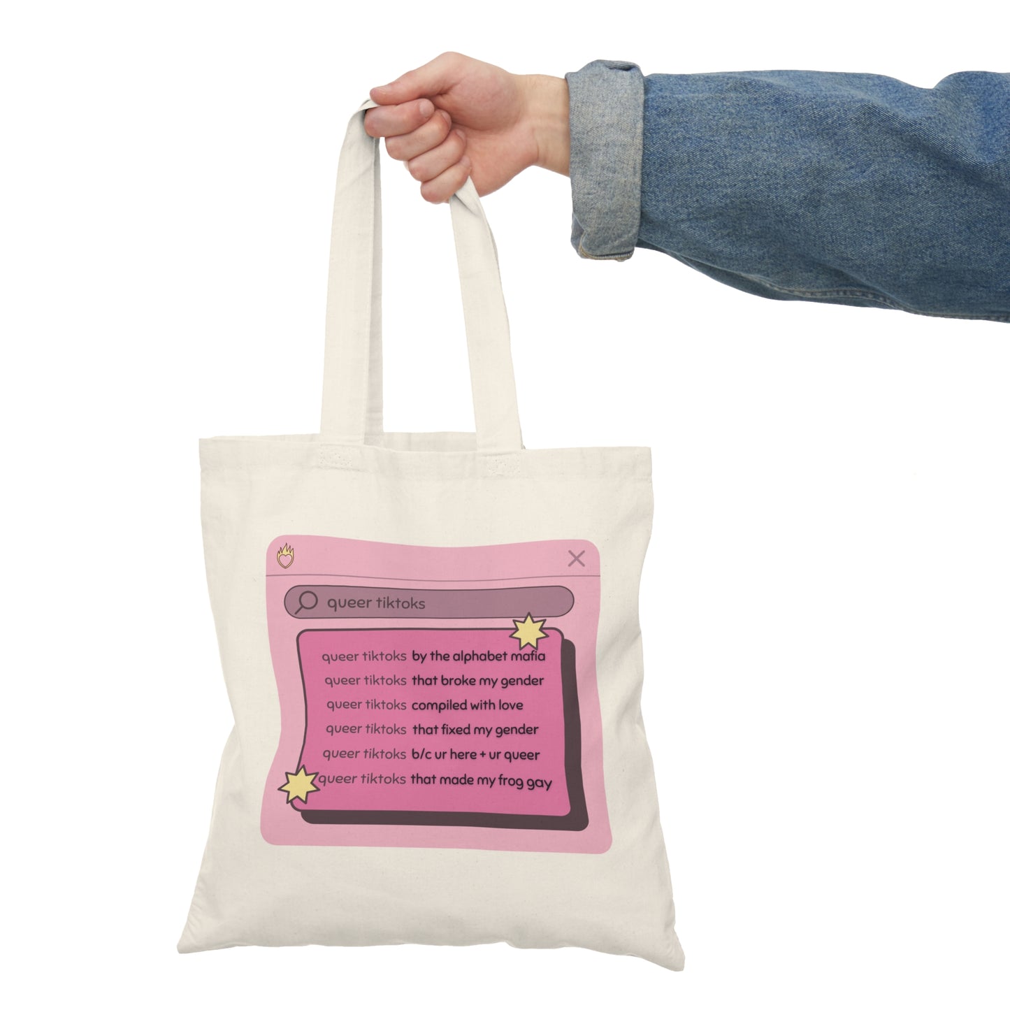 Queer Tiktoks Search Natural Tote Bag