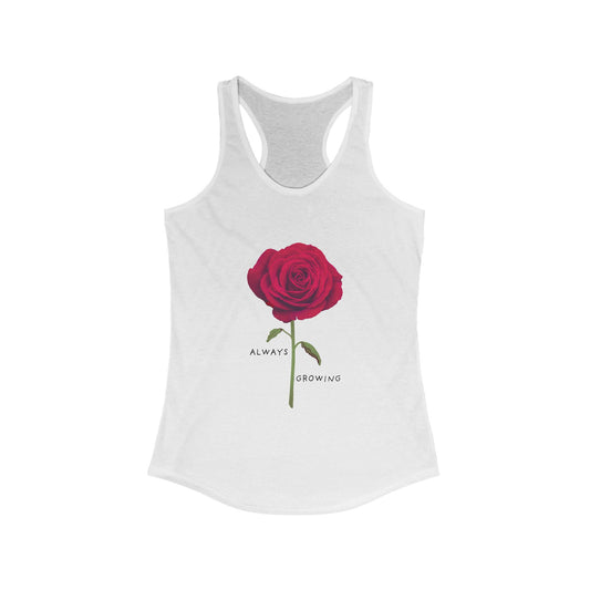 Always Growing Floral Racerback Tank Top