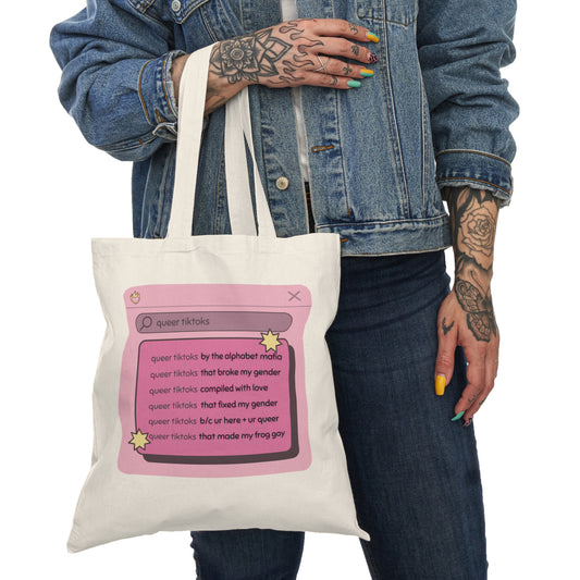 Queer Tiktoks Search Natural Tote Bag