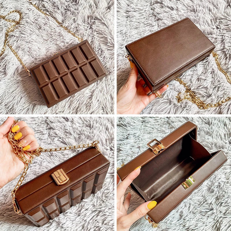 Chocolate Lux Crossbody Bag