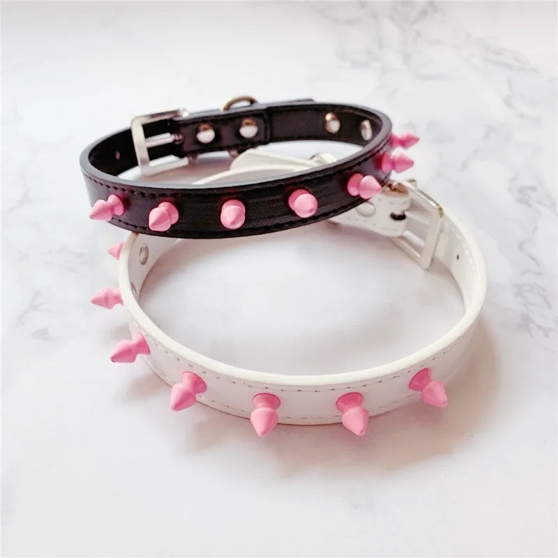 Candy Pink Spiked Choker