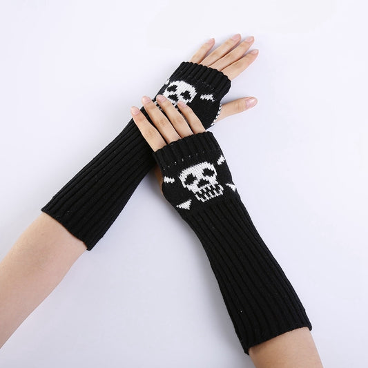 Skull + Bones Knit Gloves