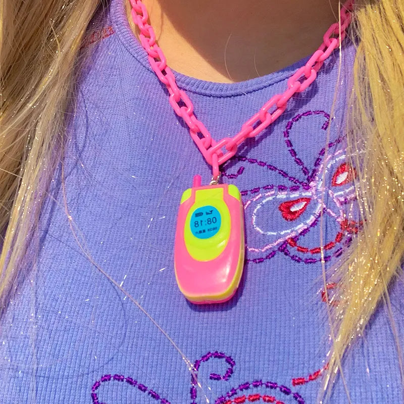 Totally Y2K Flip Phone Necklace