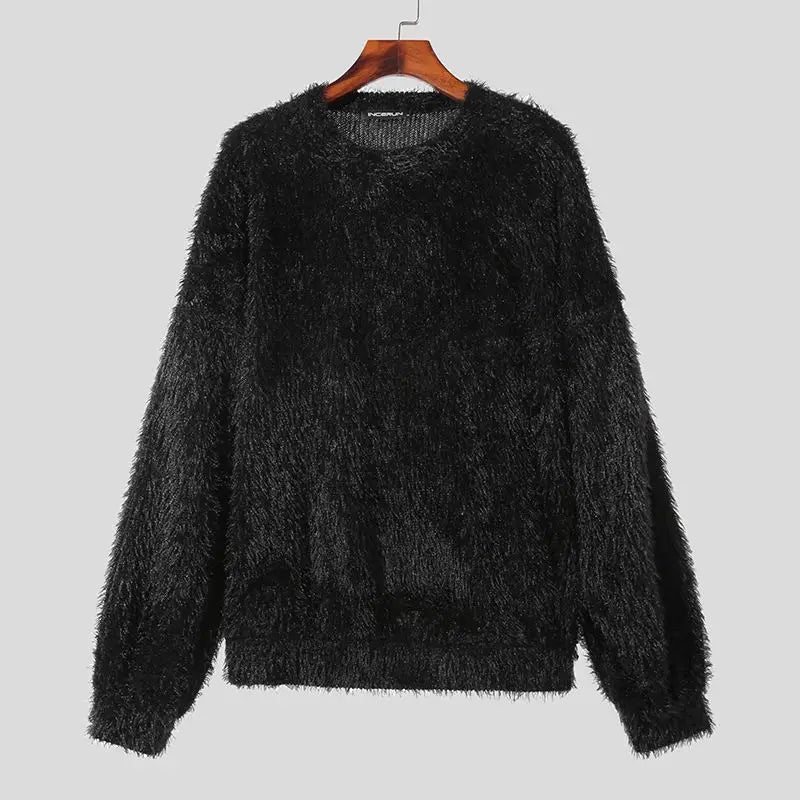 Faux fur pullover best sale sweater